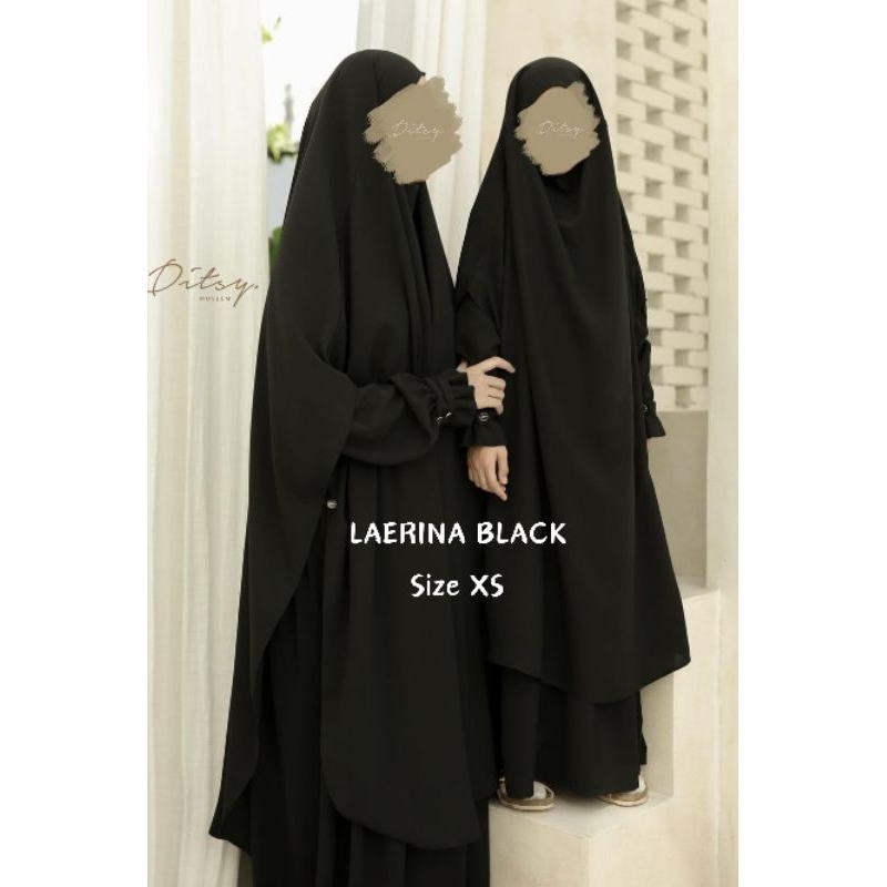 DITSY MOSLEM LAERINA BLACK XS ( DRESS SAJA ) EDISI FEBRUARI