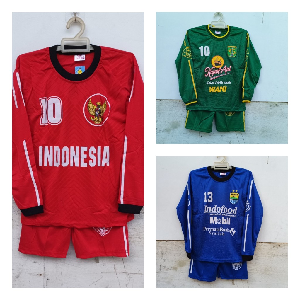 Setelan baju kiper baju kiper bola timnas indonesia