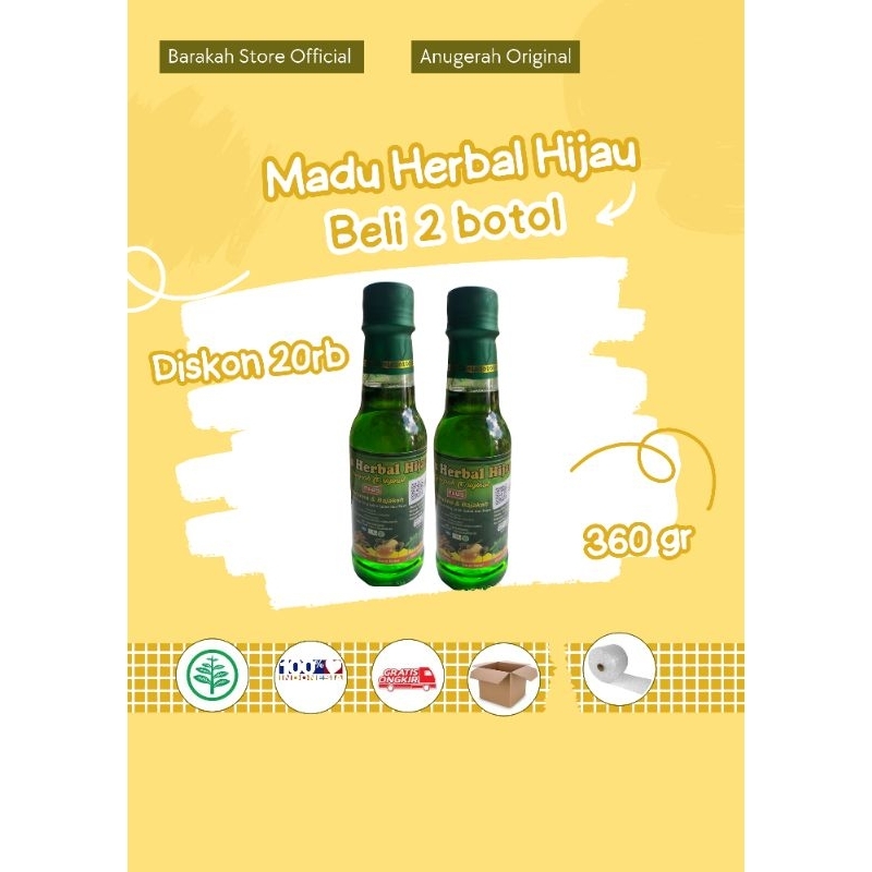 

Madu Hijau Herbal 2 Botol, Anugrah Original