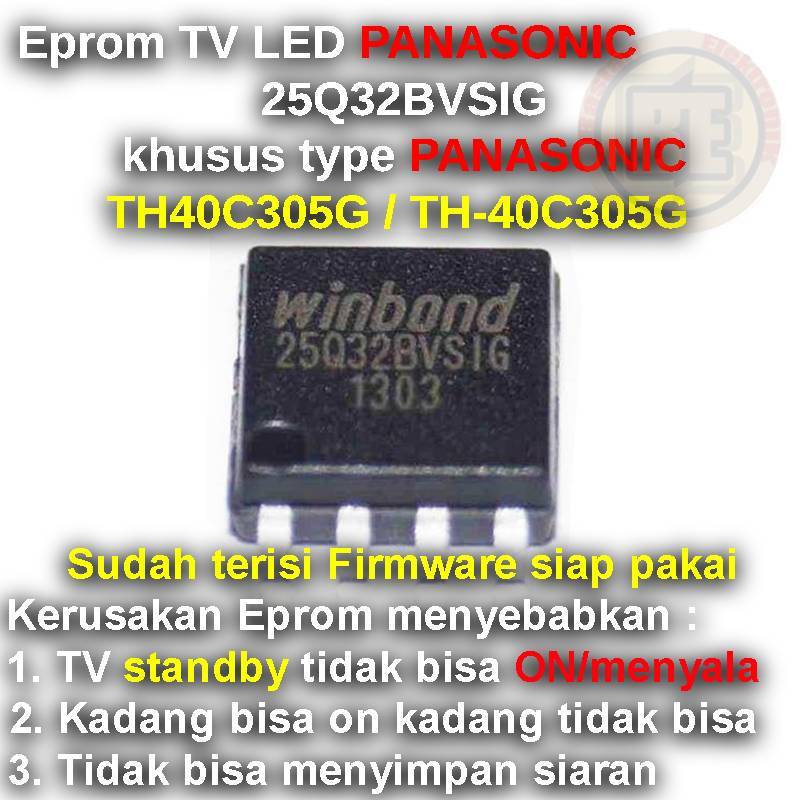 Ic Eprom Firmware TV PANASONIC TH40C305G / TH-40C305G