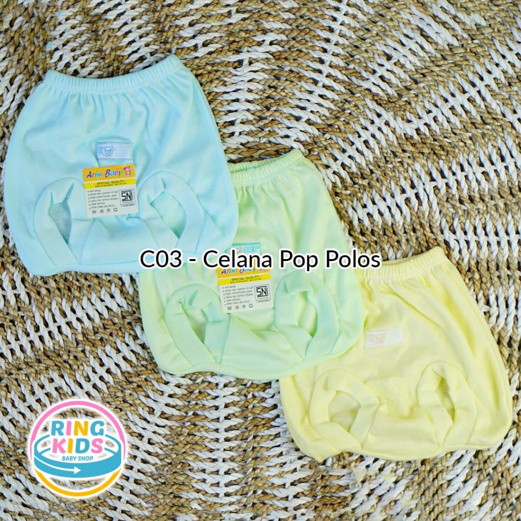 3PCS CELANA POP POLOS ARINI BABY SNI