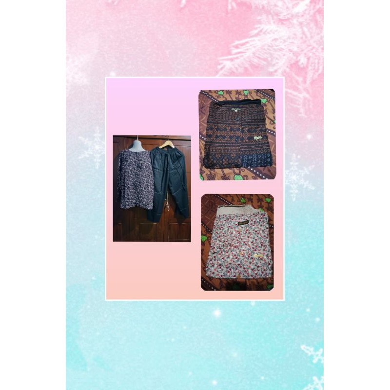 setelan celana rayon twill premium/setcel bunga premium/setcel etnik twill/setcel wanita kekinian/se