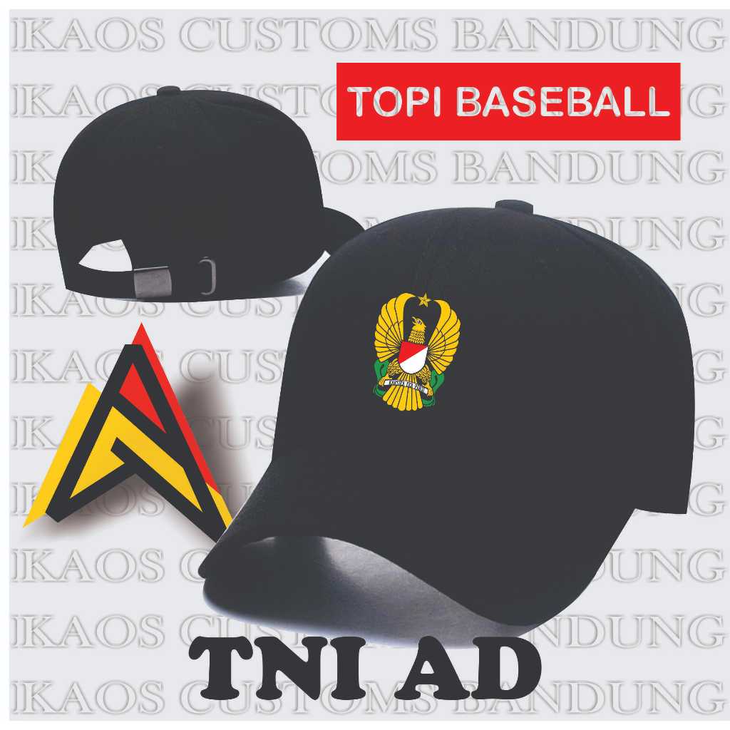 TOPI TENTARA NASIONAL ANGKATAN DARAT INDONESIA / TOPI BASEBALL TENTARA AD / TOPI CASUAL TENTARA AD