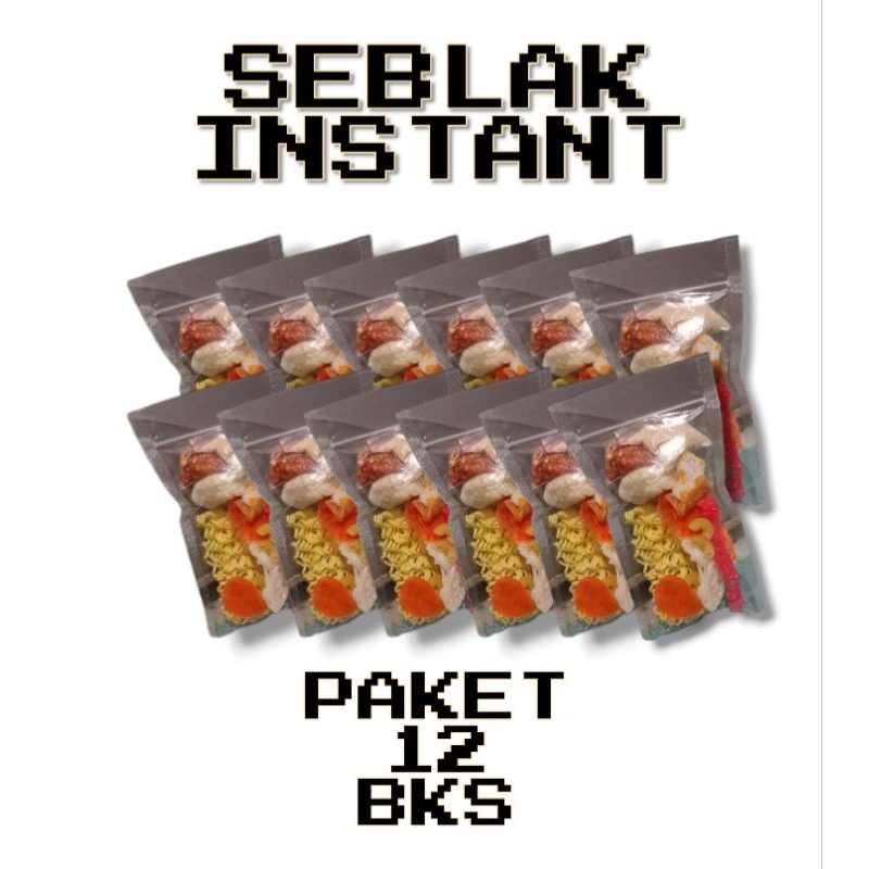 

PAKET HEMAT SEBLAK INSTAN 12PCS/SEBLAK INSTAN 12PCS