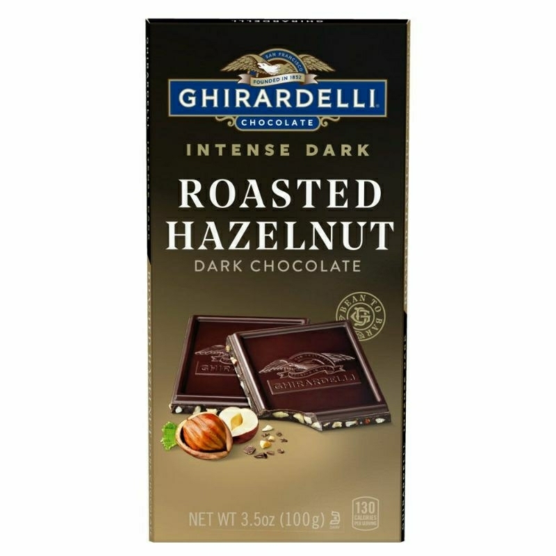 

GHIRARDELLI Intense Dark Roasted Hazelnut Dark Chocolate Bar 100g