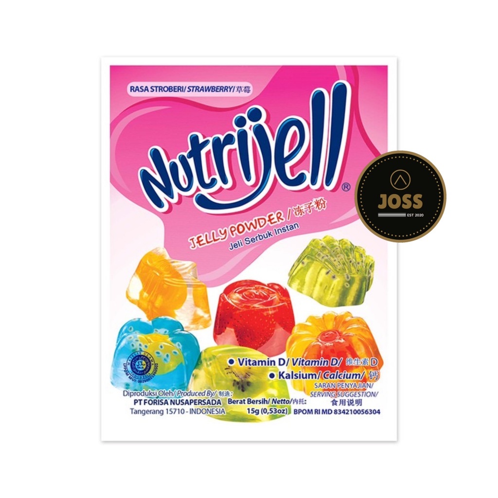 

Nutrijell Jelly 15gr Aneka Rasa (Leci, Strawberry, Melon, Plain, Anggur, Mangga, Cincau, Coconut)