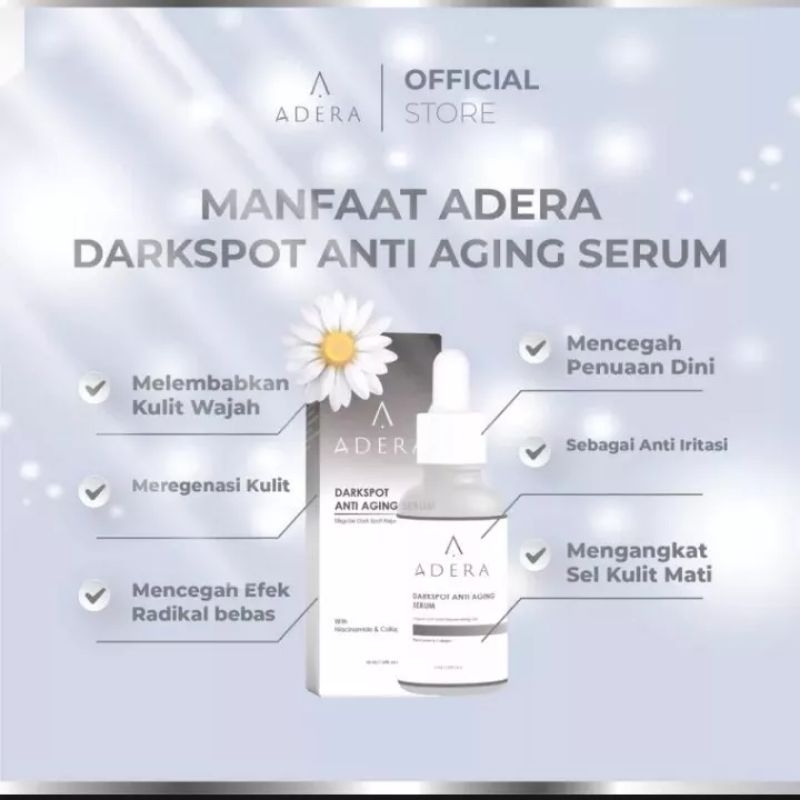 serum adera darkspot anti aging-skincare menghilangkan plek hitam-anti penuaan dan bekas jerawat