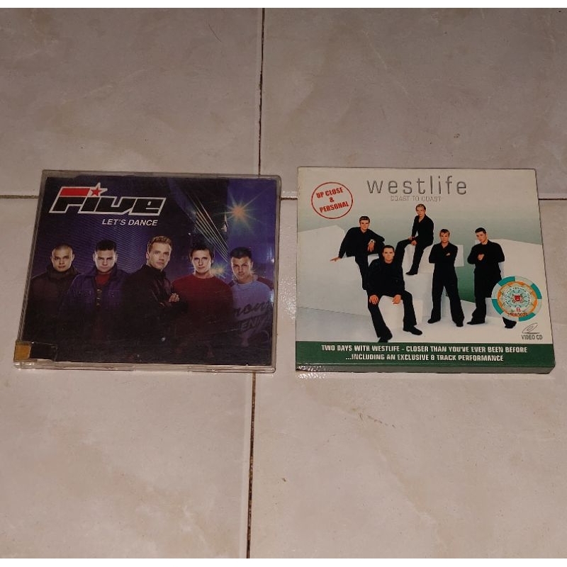 cd original FIVE-Let's Dance (Single) dan vcd WESTLIFE-Coast To Coast