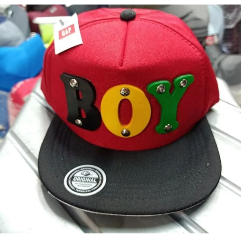 Topi BOY anak Topi snapback anak tulisan boy topi basseball