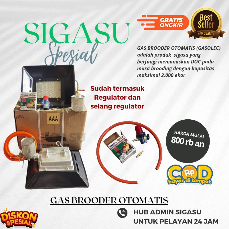 NEW Gas Brooder Otomatis Hemat Gasolec Pemanas Ayam