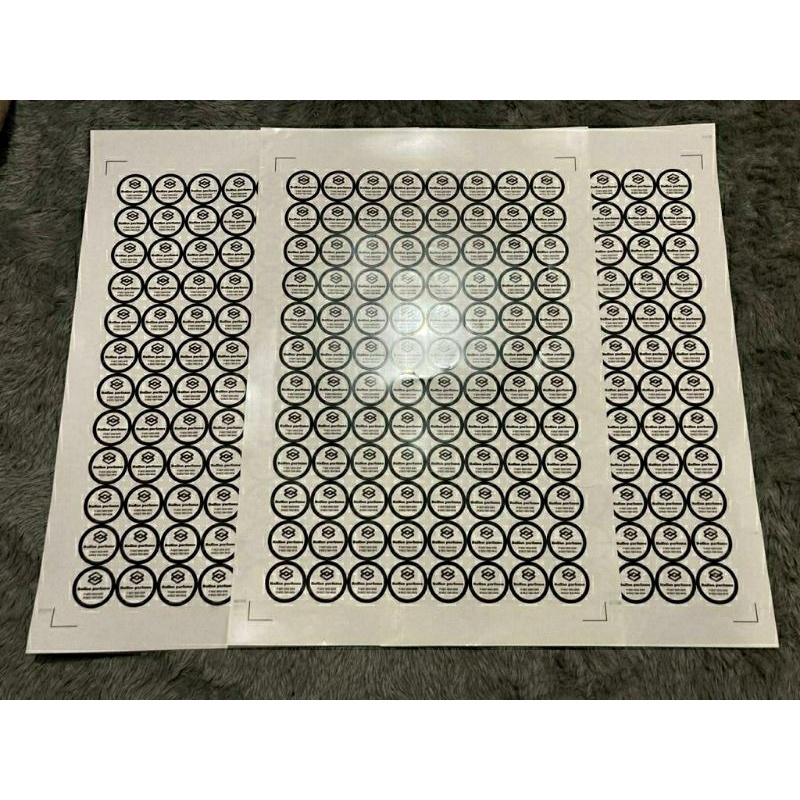 

sticker botol parfum Transparan & Doff - bebas custom desain sendiri