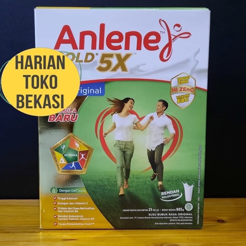 

Anlene Gold 5X 885gr Rasa Original Susu Bubuk Lansia