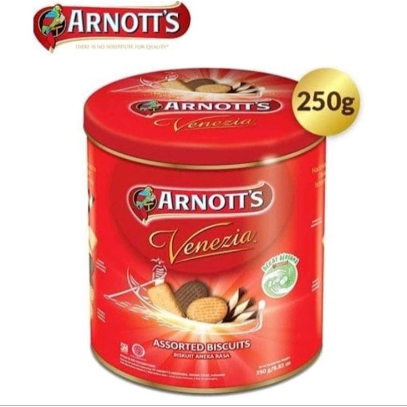 

Arnotts Venezia Assorted Biscuit Kaleng 250 gr