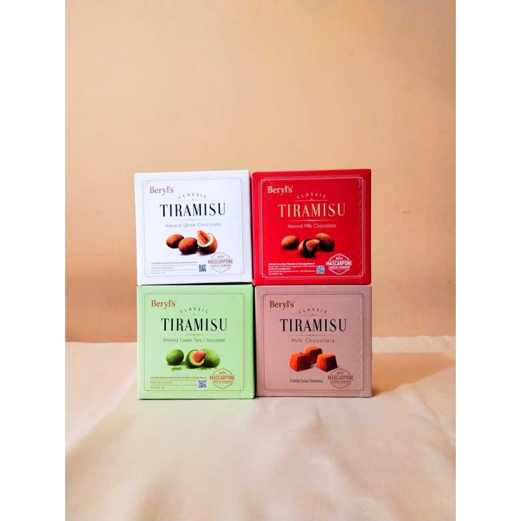 

.Coklat Import I 65 gr Beryl's Cokelat Malaysia Classic Tiramisu Almond Green tea Milk White Choco (scp)