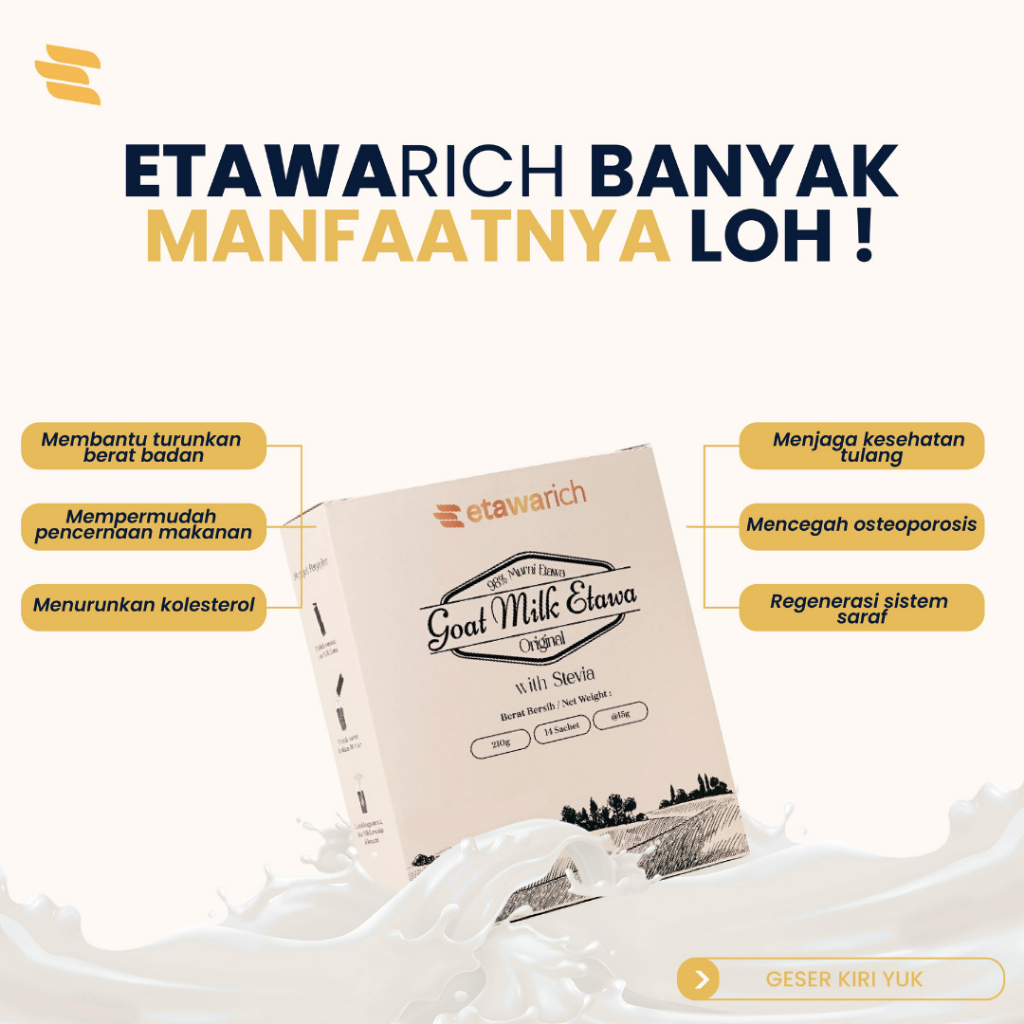 

Viral Etawarich Susu Kambing Etawa asli diciptakan khusus untuk penderita reumatik Semua Usia BPOM