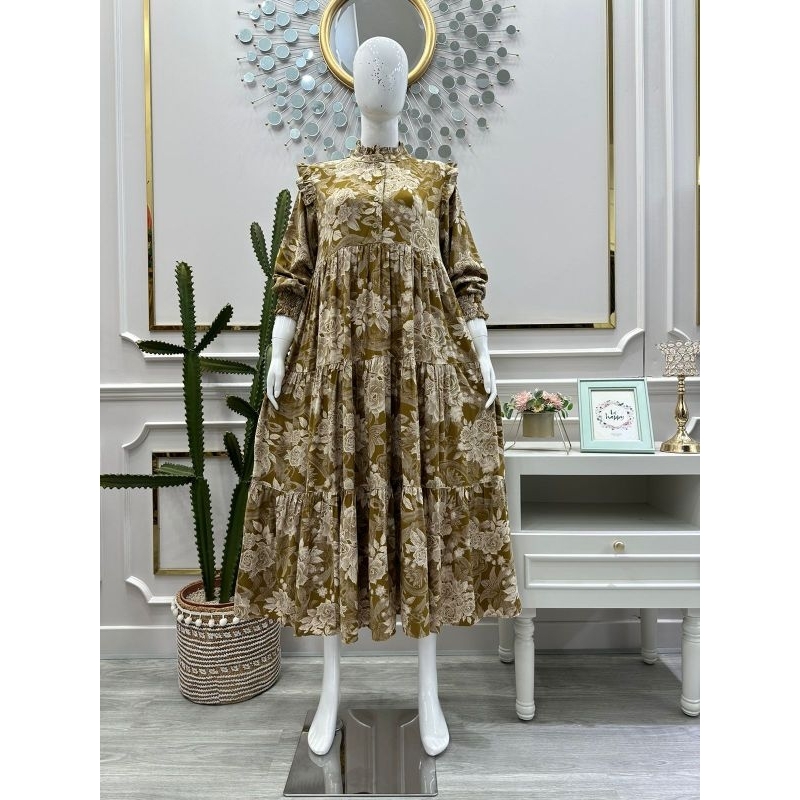 Gamis salvina ys viscose smoke original terbaru