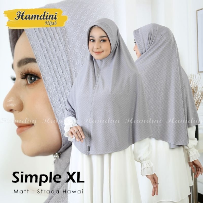 Jilbab Khimar Instan Syari Simple XL Hawai Ori Hamdin