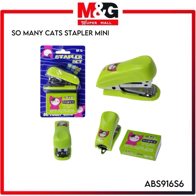 

M&G Stapler / Mesin Staples dengan 1box Refill SO MANY CATS / MESIN STAPLES / ABS916S6