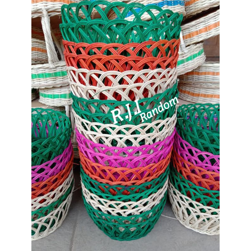 keranjang rotan kiring ukuran SEDANG / keranjang buah kecil / keranjang bunga