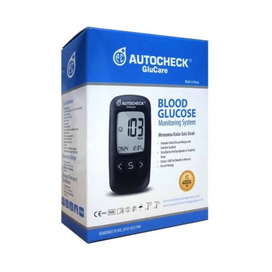 AUTOCHECK Glucare Alat Cek Gula Darah / Blood Glucose Meter