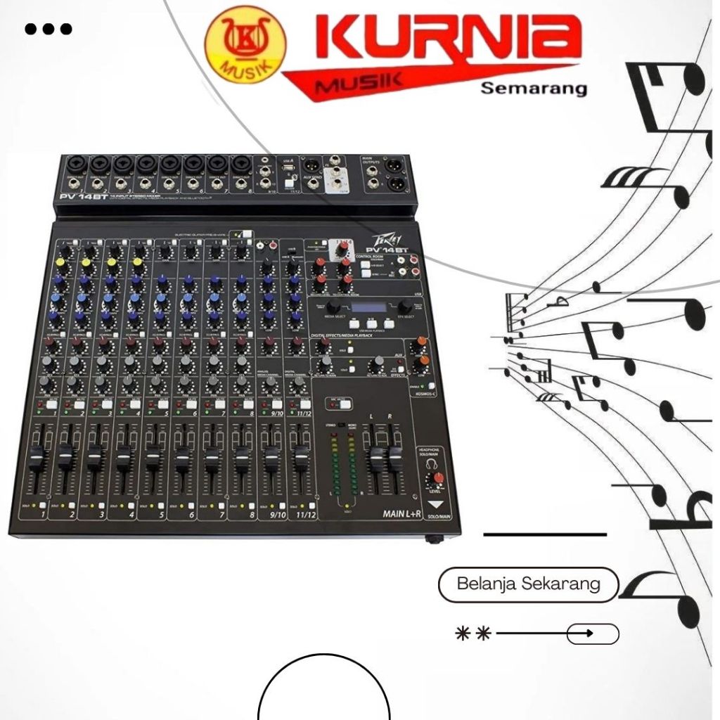 Peavey PV14BT - PV 14BT - PV 14 BT Mixer with Bluetooth and Effects