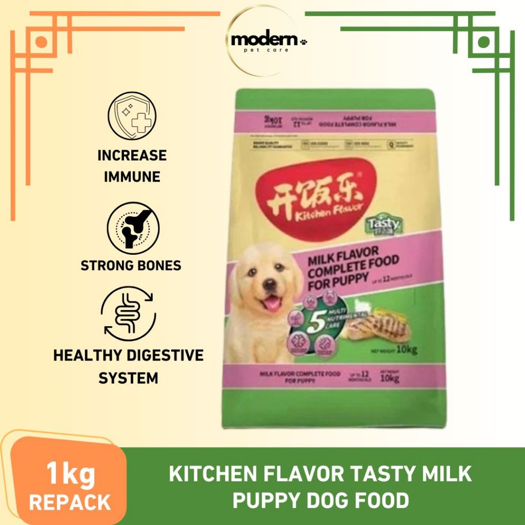 Kitchen Flavor Tasty Milk Puppy Dog Food Repack 1kg
