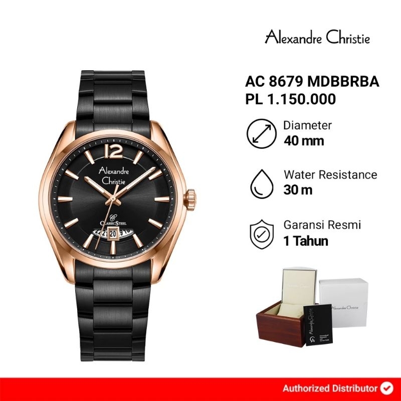 Jam Tangan Pria Alexandre Christie 8679 / AC 8679 Original