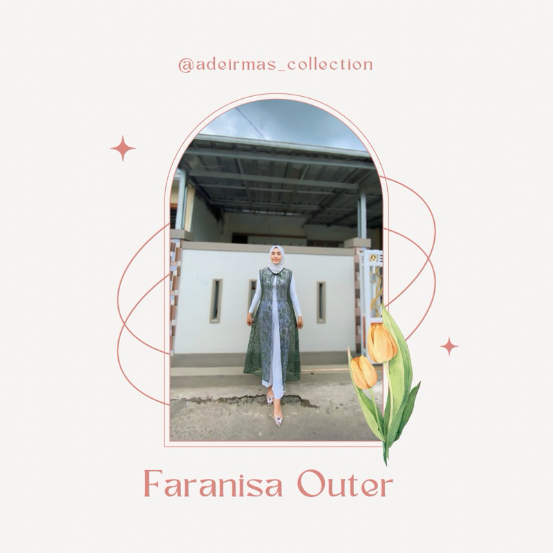 Faranisa long cardigan outer brukat kondangan pesta outerware cardigan