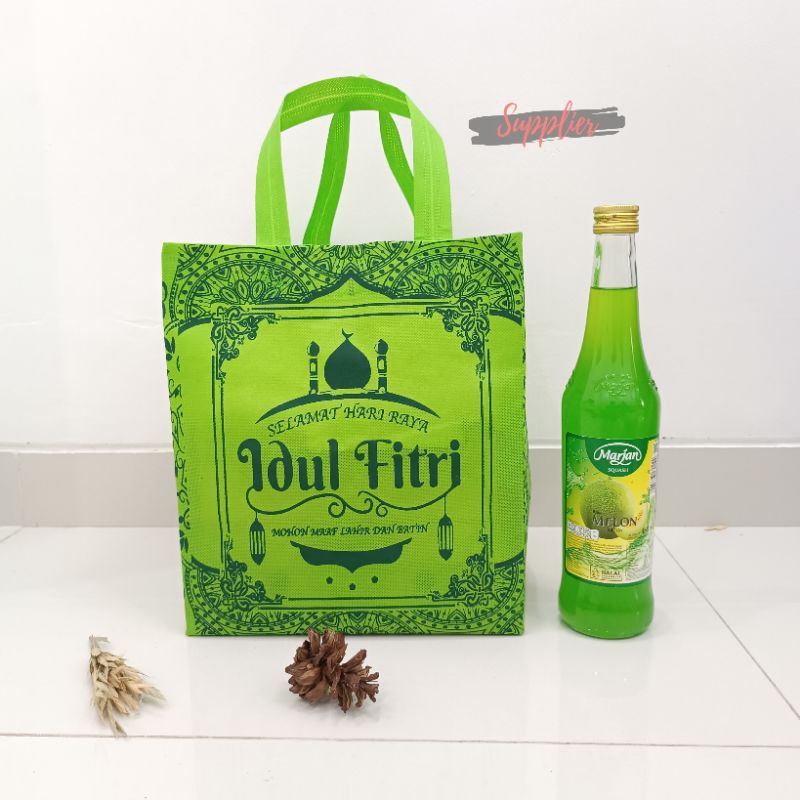 

tas spunbond box bag lebaran IDUL FITRI 20x20 isi (12pcs)