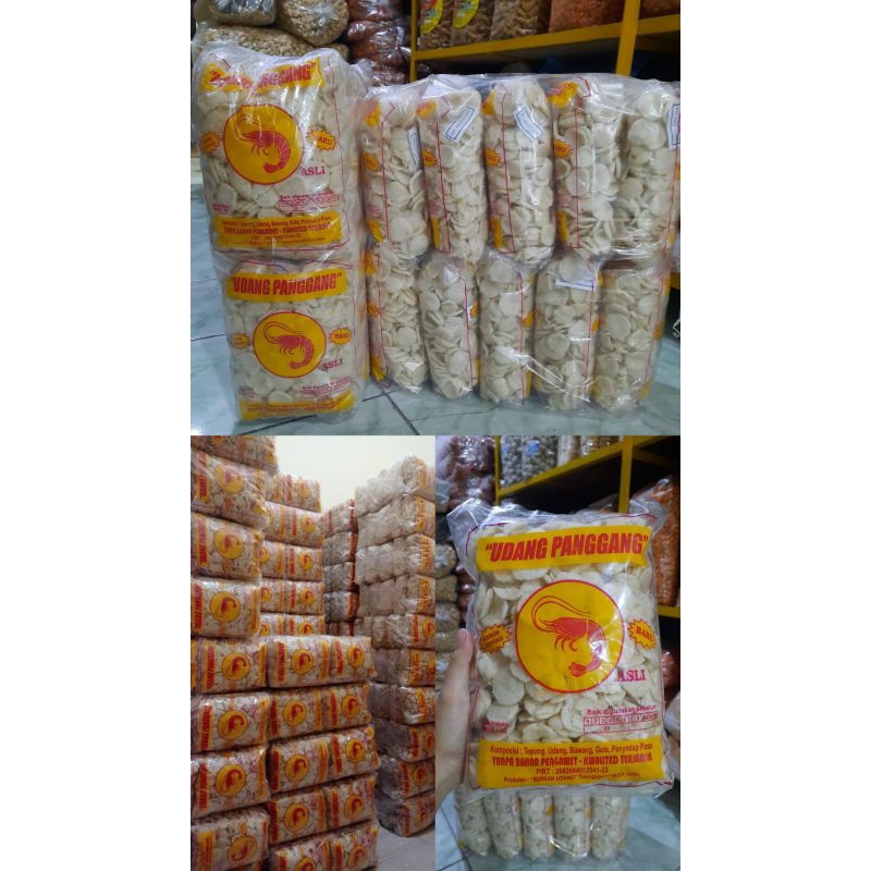 

krupuk udang panggang siap makan gurih renyah & lezat