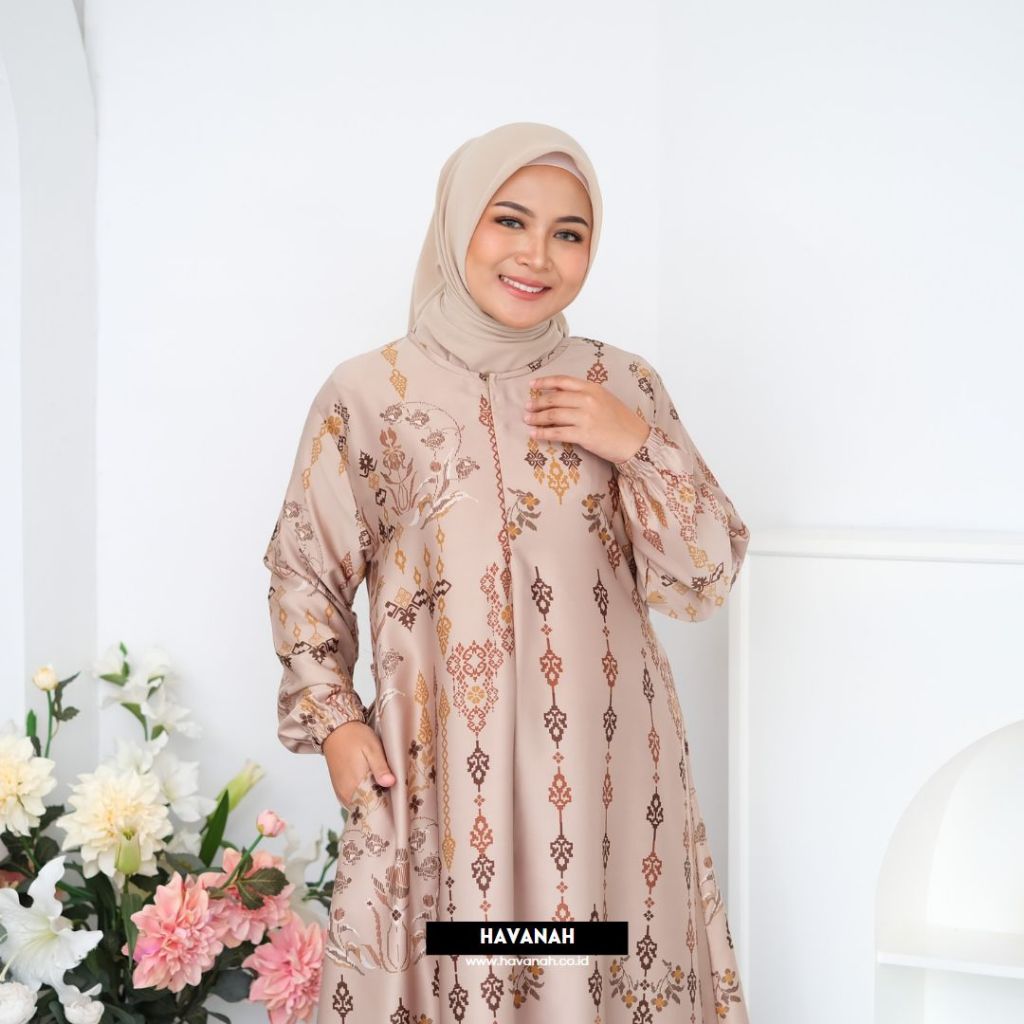 [HAVANAH] YUNA DRESS | GAMIS MOTIF TERBARU | GAMIS TERBARU | GAMIS MOTIF | DRESS MOTIF | BAJU MUSLIM