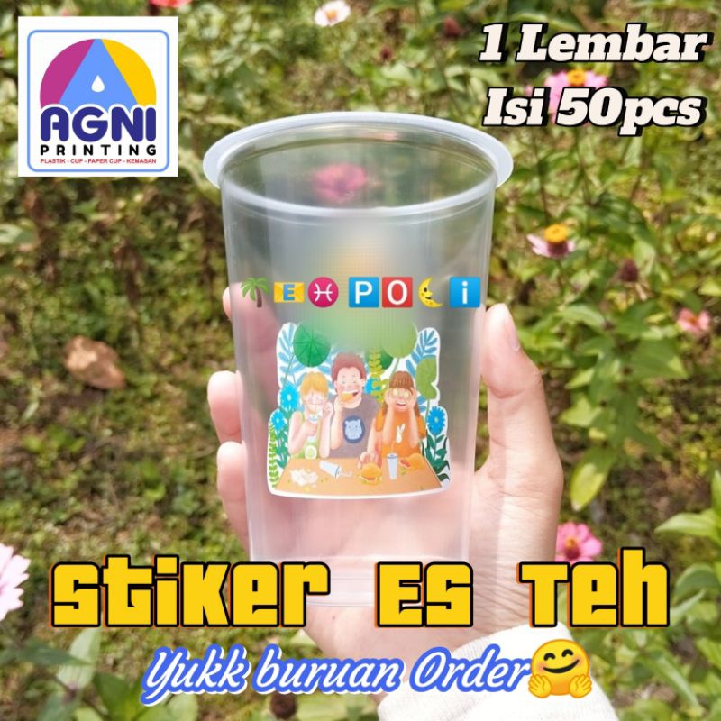 

Stiker Es Teh kartun bisa COD