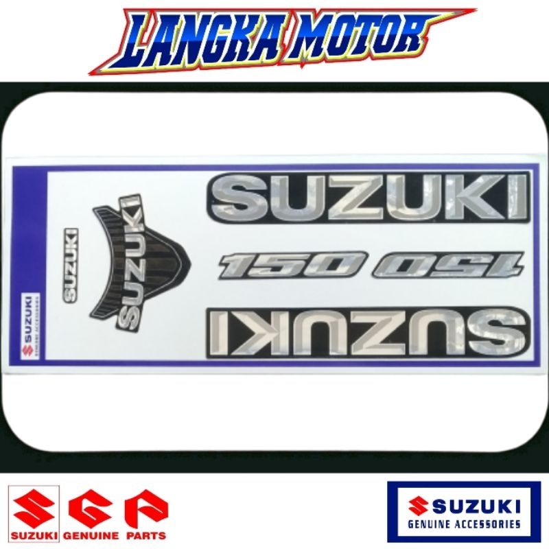 GSX ORI SGA Emblem Logo Stiker bodi Suzuki GSX R 150 Chrome