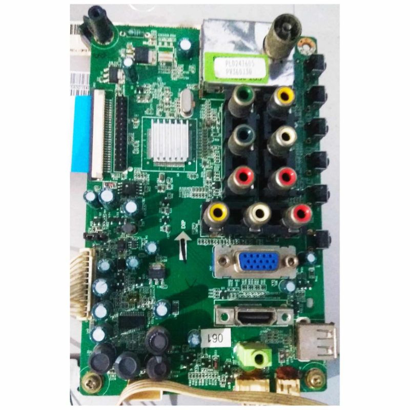 MB mainboard dan PSU mesin TV Polytron PLD 24T605