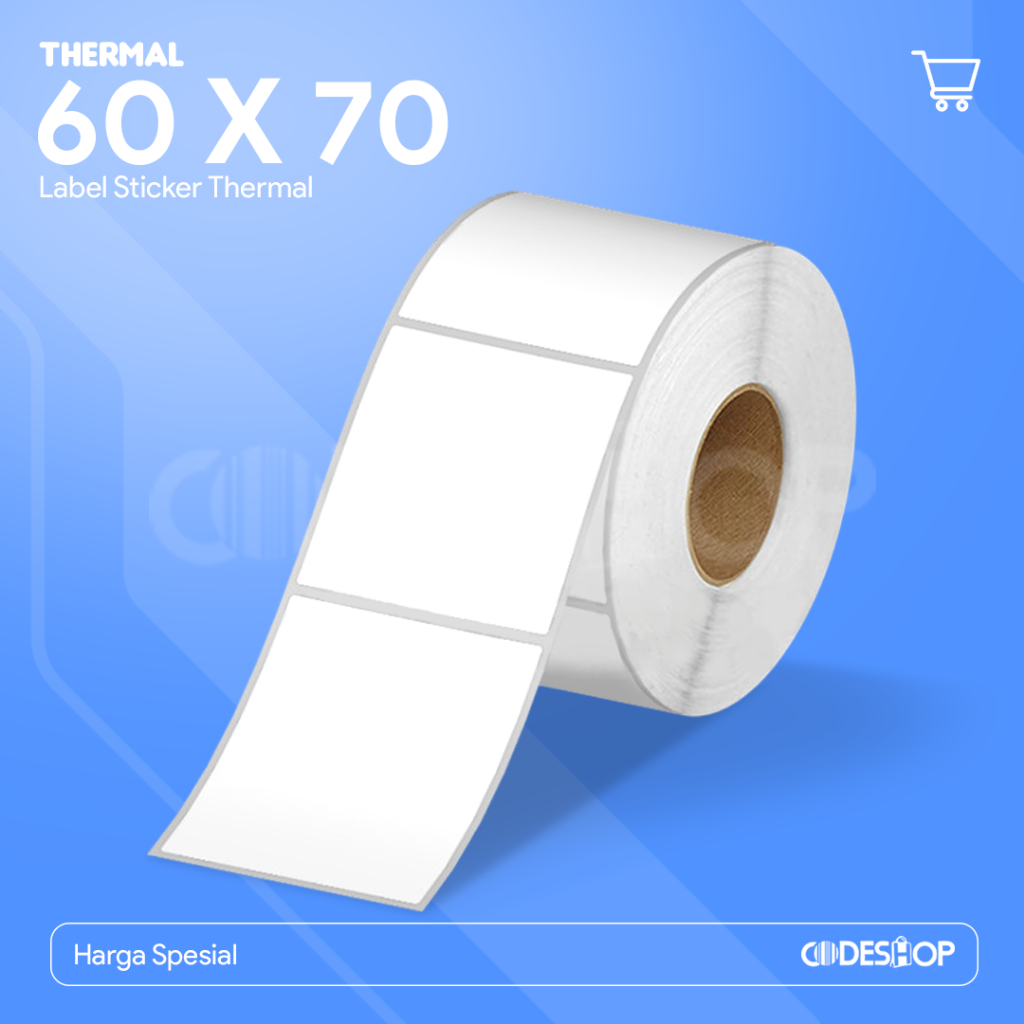 

Label Thermal 60 x 70 / 60x70 mm / 60x70mm 1 Line Kertas Stiker Termal