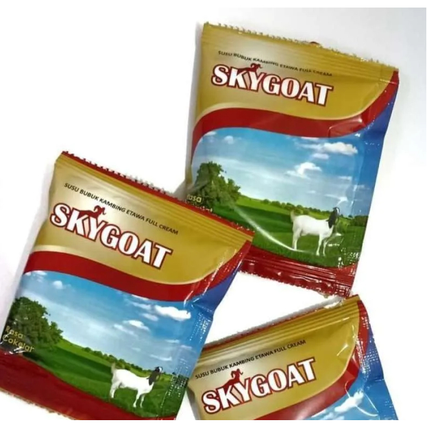 

eceran SKYGOAT COKLAT 1 saset susu kambing etawa full krim