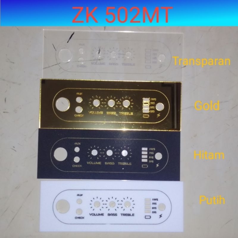 Panel tonecontrol akrilik wuzhi ZK 502MT