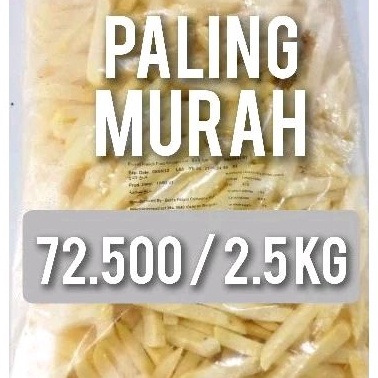 

1212 MALL KENTANG GORENG STRAIGHT CUT 25kg Grade AA KENTANG GORENG