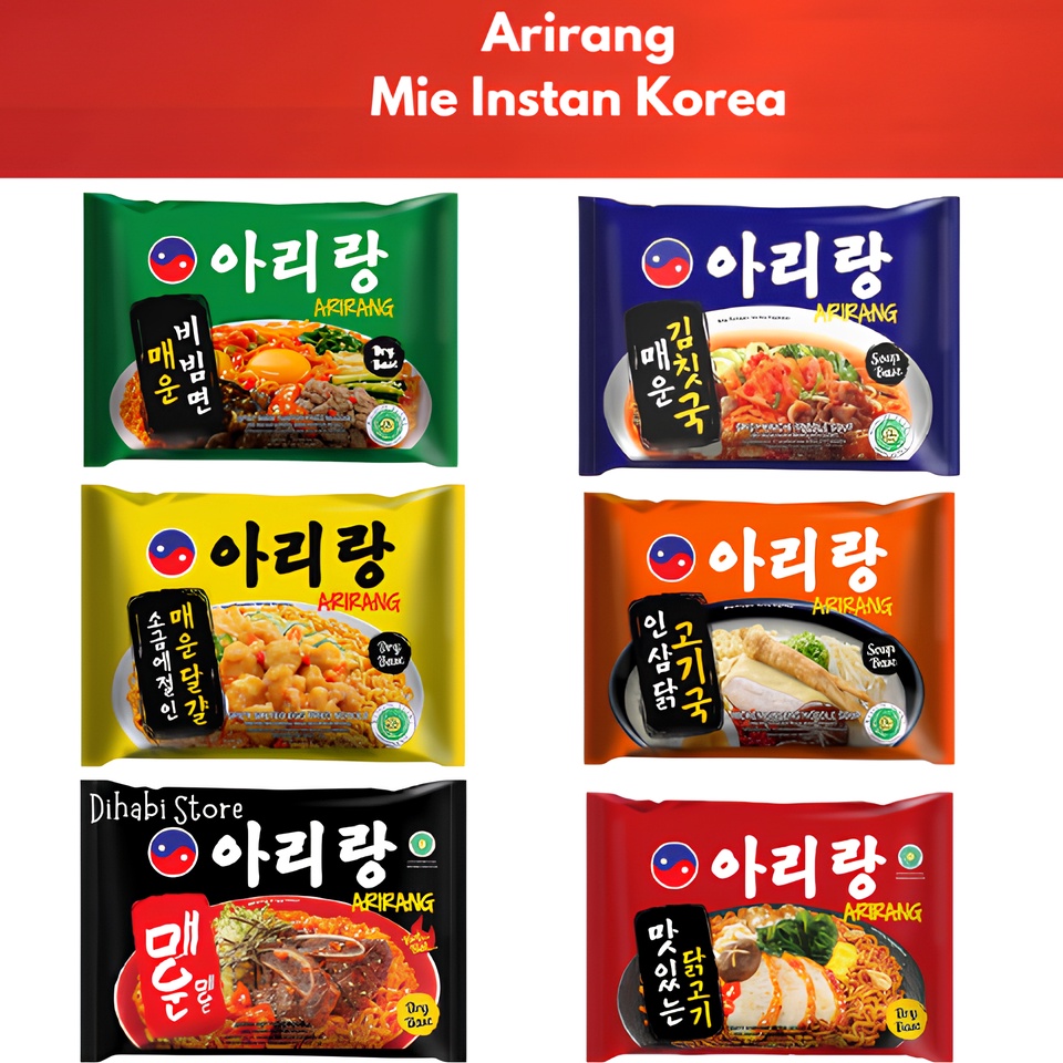 

BEST SELLER Arirang Mie Instan Korea Spicy Bibim Ramyun Tasty Chicken Fried Noodle Spicy Kimchi Spicy Salted Egg Extra Hot Chicken Ginseng Noodle Soup