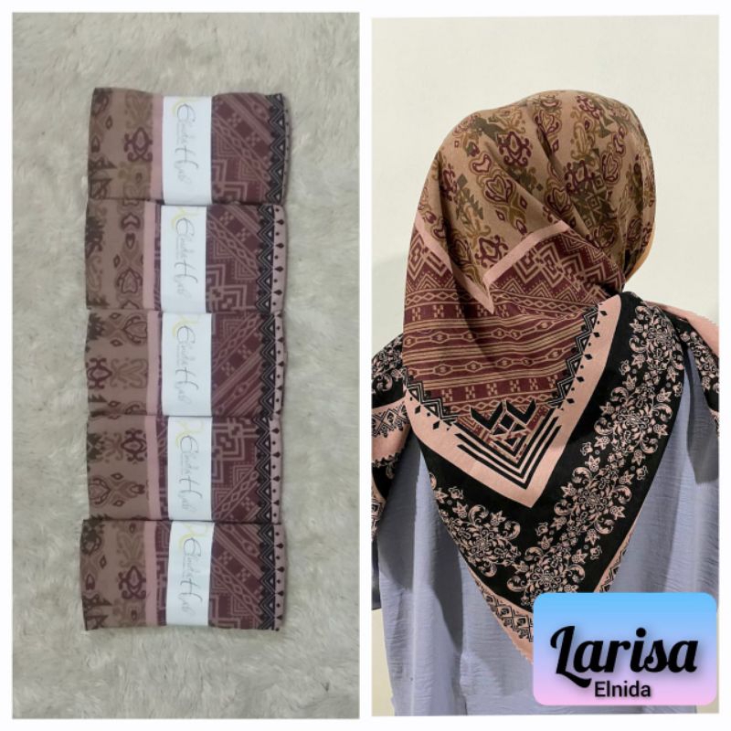 hijab jilbab kerudung khimar segiempat larisa denay kw voal elnida