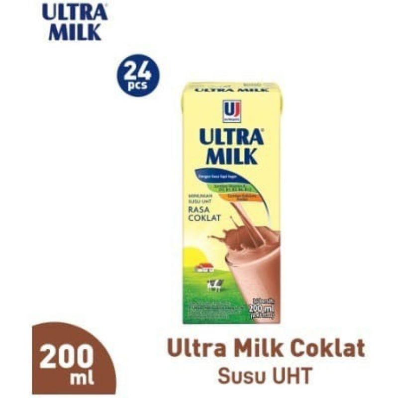 

Susu UHT Ultra Milk Coklat (200ml), Susu Coklat