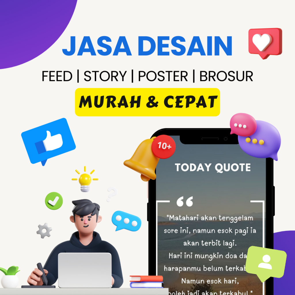 Jual Jasa Desain Feed Story Media Sosial Murah