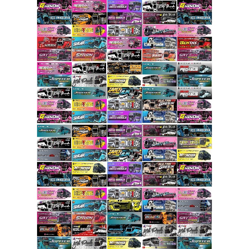 

Stiker Bus Terbaru 100 Lembar Campur Mengkilap Kertas Glossy Anti Air Warna Putih Bisa COD Ratu Maher Kids Panda Black Pink Mooneyes Draka Tuan Muda Casper White Roses Jupiter Tunggal jaya Winspector Aleena sultan gresik saturn hudson sugar baby mooneyes