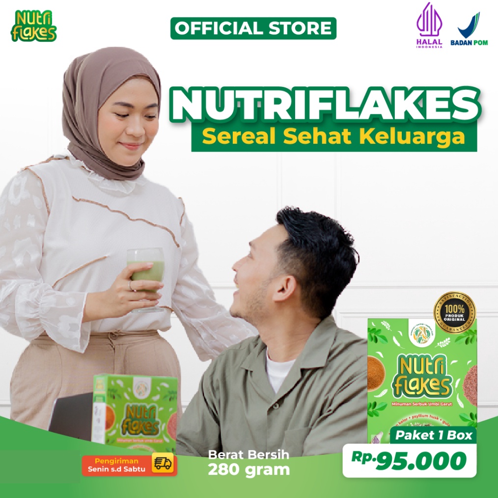 

1212 Flash Sale Nutriflakes Sereal Umbi Garut Solusi Asam Lambung 1 Box