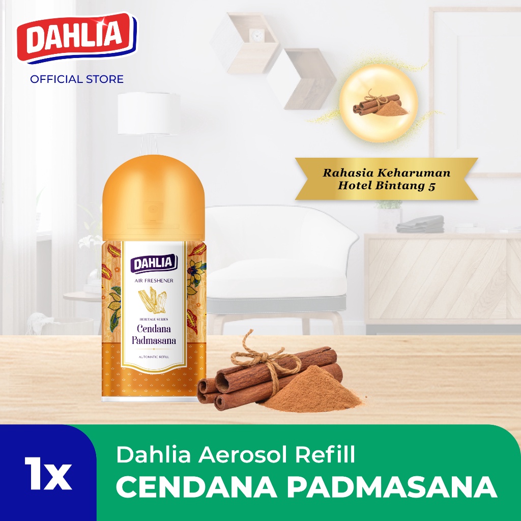 HARGA GROSIR DAHLIA Heritage Series Air Freshener Pengharum Ruangan Automatic Refill 225ml  Cendana 