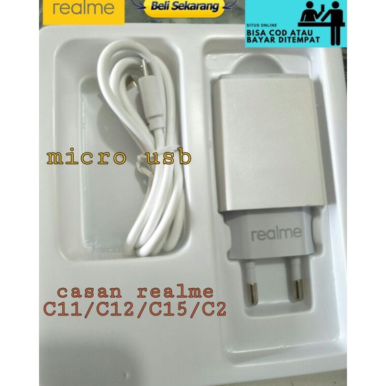 Dijual Kwi Charger Realme Original C2C355i5proC11C12C15 Casan Realme Micro USB Charger realme C11 22