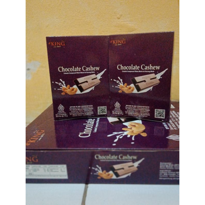 

coklat cashew d'king coklat viral 1 box isi 20 pcs