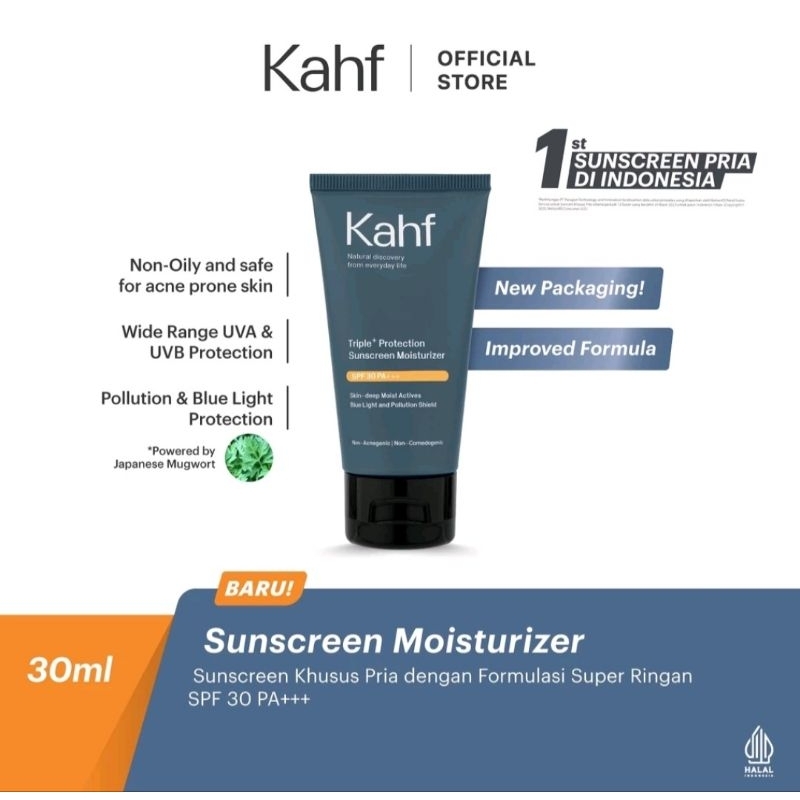 KAHF suncscreen spf 30PA+++ khusu pria 100original