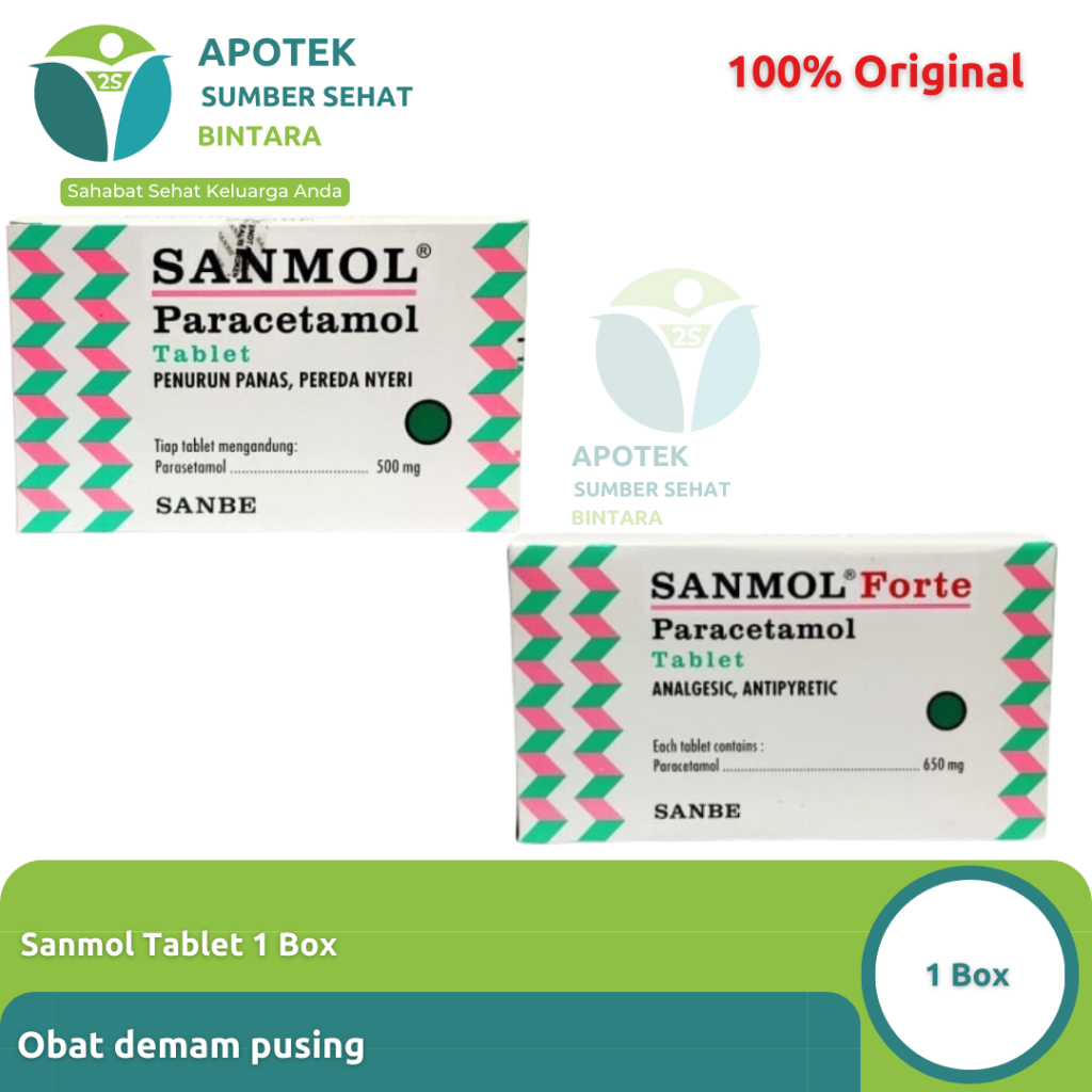 [1 Box] Sanmol/Sanmol Forte Tablet