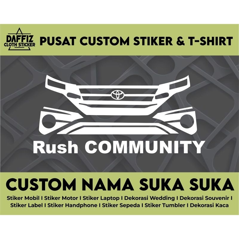 Stiker Cutting Rush Community | Stiker Cutting Custom